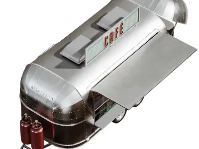 Foodtruck Bar Low-poly 3D model