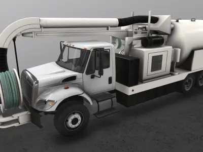 Jetter Truck International 7400 Low-poly 3D model