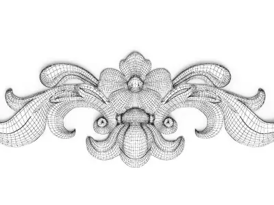 Baroque moldure deco 2 3D model