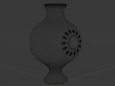 a jar whit a very beautiful design Free low-poly 3D model
