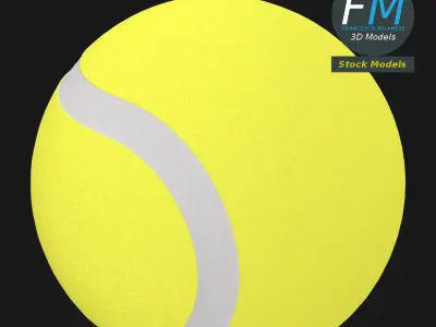 Tennis ball 3D model 8