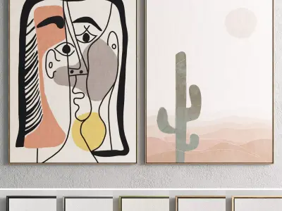 Photo frame 01 Low-poly 3D model