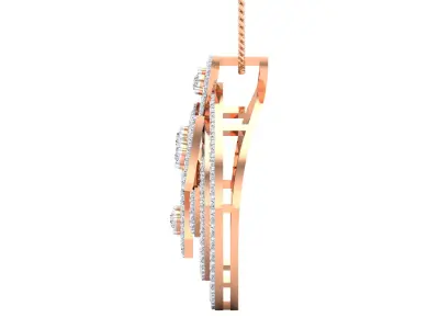Women pendant 3D print model 4