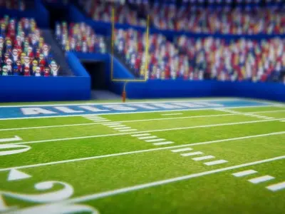 Low poly Football Stadium Low-poly 3D model