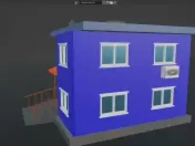 home exterior Low-poly 3D model
