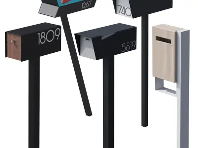 042 Modern Mailboxes 02 Floormounted 00 3D model