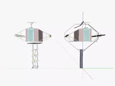 AT cable car 3D model