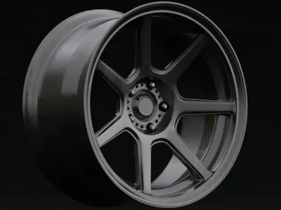 Konig Ultraform Aftermarket Wheel Low-poly 3D model