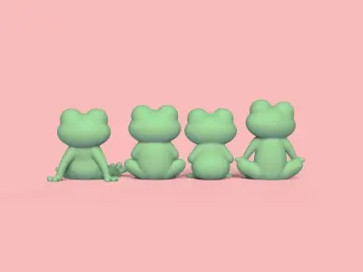 Funny Frogs 3D print model