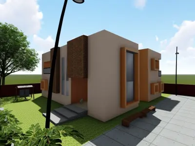 BUNGLOW IN FARM 3D model