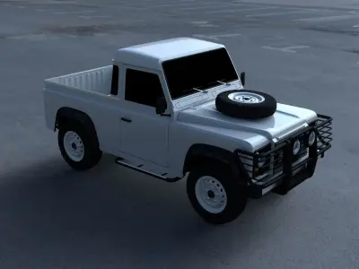 Land Rover Defender 90 Pick Up HDRI 3D model