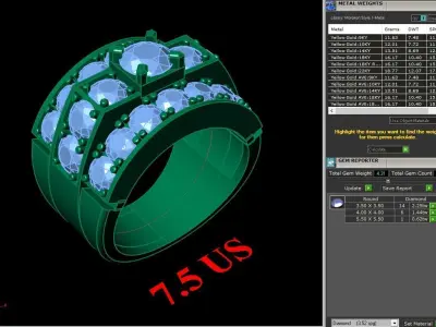 Luxury Men Rings Designs 6MR091 3D print model