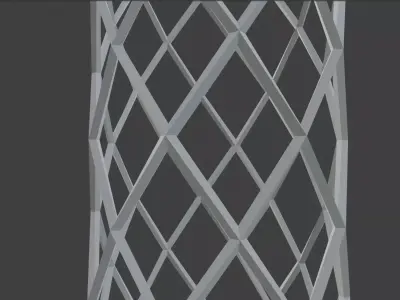 rhombic-shaped grid  sci-fi 3D model