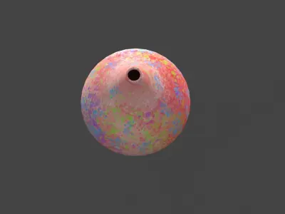 colourful-PBR-vase colorful vase Free 3D model