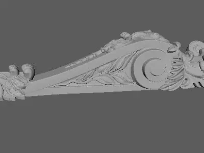 Carved column capital 3D model get
