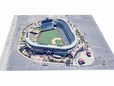 Angel Stadium Low-poly 3D model