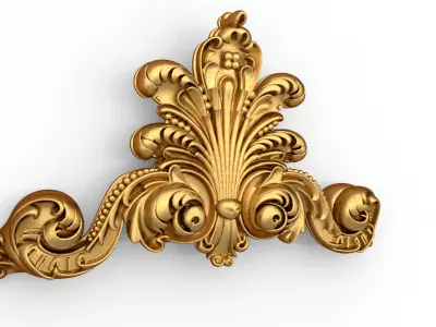 carved classic decorative ornament cnc 3d printing stl 05 3D model