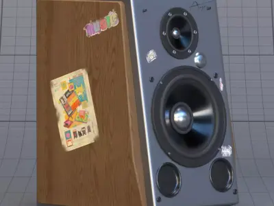 Wooden speaker 3D model