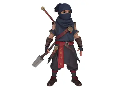 Ninja Low-poly 3D model purchase