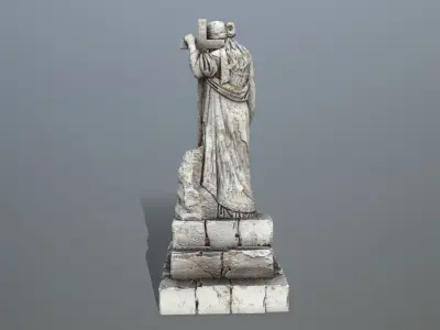 Statue 5 aphrodite Low-poly 3D model