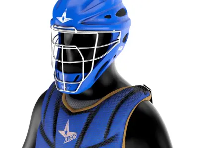 Baseball player clothes Low-poly 3D model