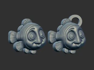 nemo pentant cnc model 3D print model