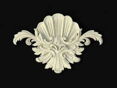 Central decor ornament for furniture 3D model 97