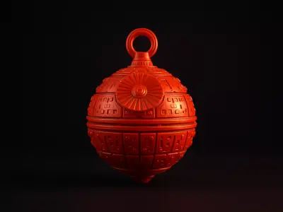 Christmas Sci Fi Ornament  Death-Star Holiday Decoration  3D print model