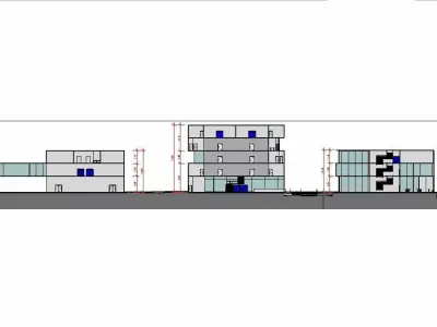 CULTURAL CENTER -compelete revit project -P6 3D model purchase