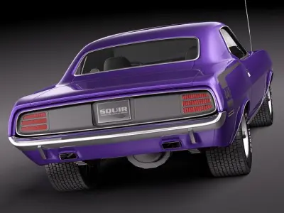 Plymouth Cuda Barracuda 1970 3D model