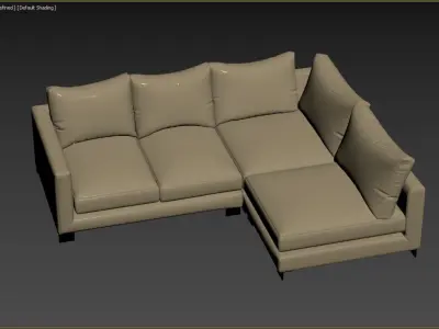 Sofa Zara Corner unit small  left hand facing extra deep 3D model