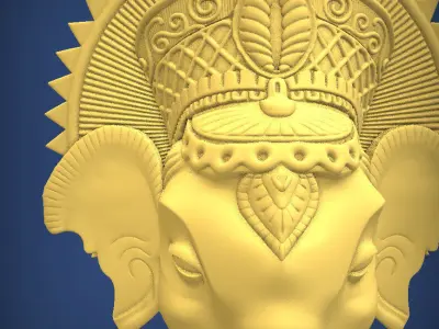 Carved panel painting STL 3D print model