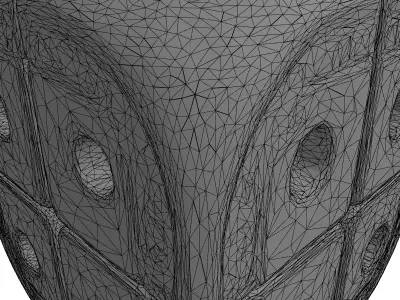 Intricate Carved Decorative Dice Orb Low-poly 3D model