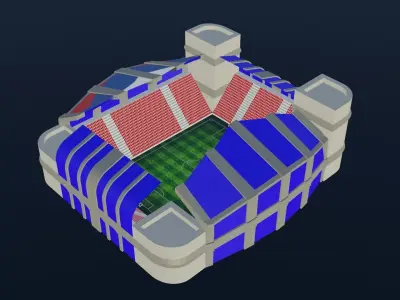 Football Stadium - Holland Low-poly 3D model
