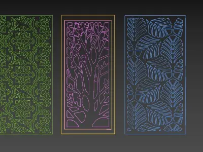 Woden Decorative Panel 3D model