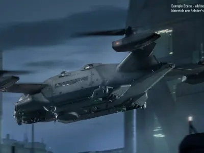 Futuristic Dropship Helicopter 3D model