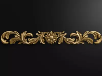 Carved decor 3D model 19