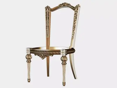 Carved chair for cnc 18 3D model