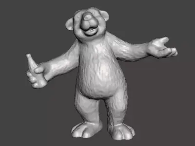 POLAR BEAR COCA COLA CHRISTMAS VINTAGE FIGURE STATUE ORNAMENT 3D print model