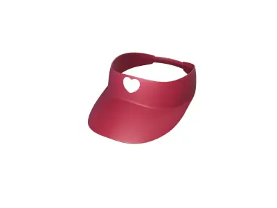 Low-Poly Visor Cap 03 Low-poly 3D model