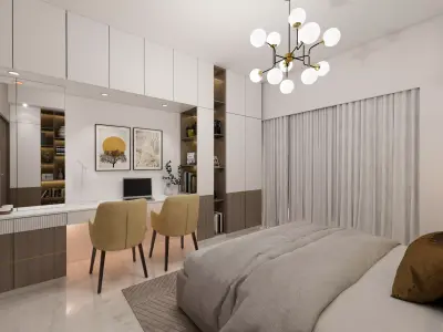 LUXURY MASTER BEDROOM 20 INTERIOR Low-poly 3D model