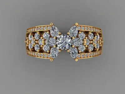 Special design wedding ring 3D print model