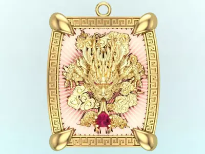 Dragon pendant - Mens pendants - N205 3D print model