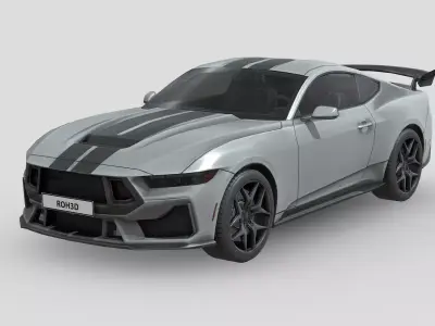 Shelby GT350 2025 Low-poly 3D model