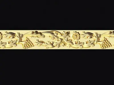 Central decor ornament for furniture 3D model 415