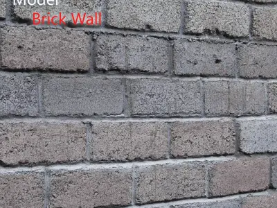 Ultra realistic Brick Old wall 3D model