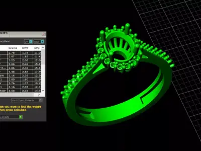 minimal oval hallow solitaire 3D print model