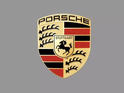 Porsche logo Low-poly 3D model