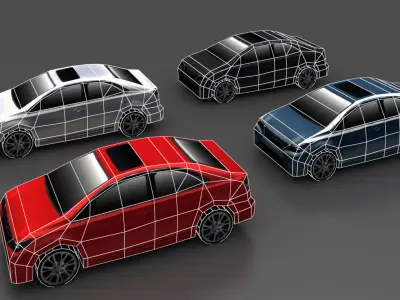 Lexus Lowpoly Car Low-poly 3D model