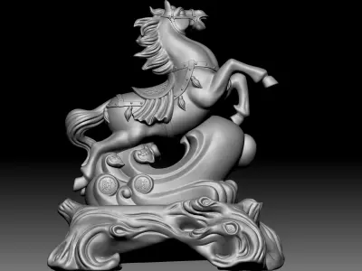 Horse Statue 3D model